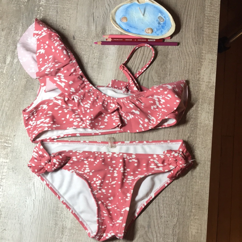 Bikini bathing suite, one shoulder, asymmetrical